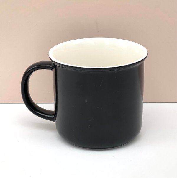 Taza de Cerámica Lacado Negro Gato