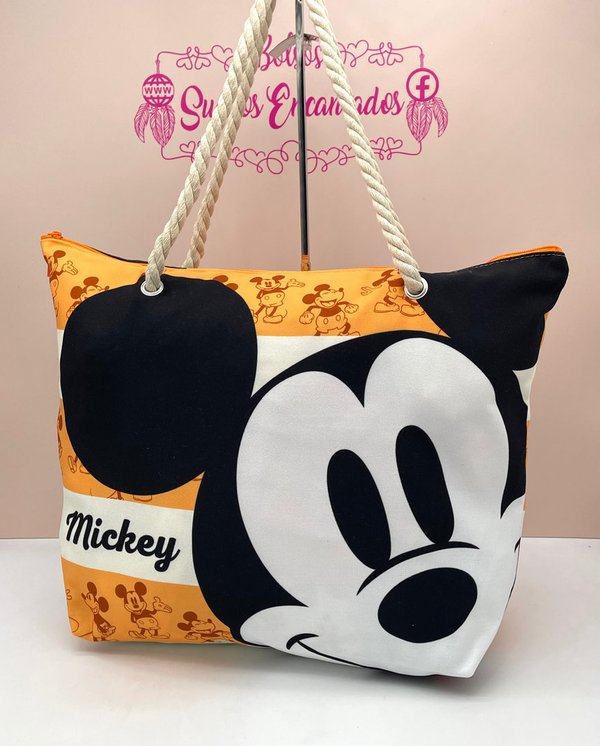 Bolsa de Playa Soleil Mickey Mouse Orange.