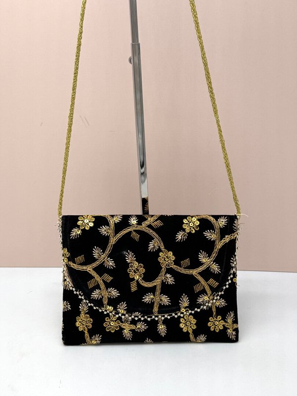 Bolso Negro con Lentejuelas Negro