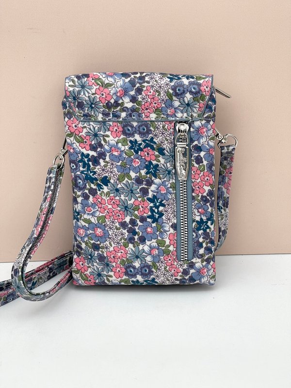 Bolso Cuelga Móvil Impermeable Sweet Candy Estampado Floral (Tonos Azul/rosa)