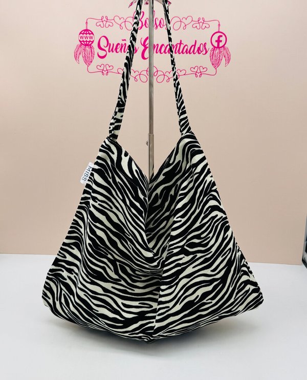 Bolso Tela Animal Print Cebra