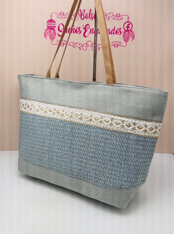 Bolsa de Playa Brillos Azul