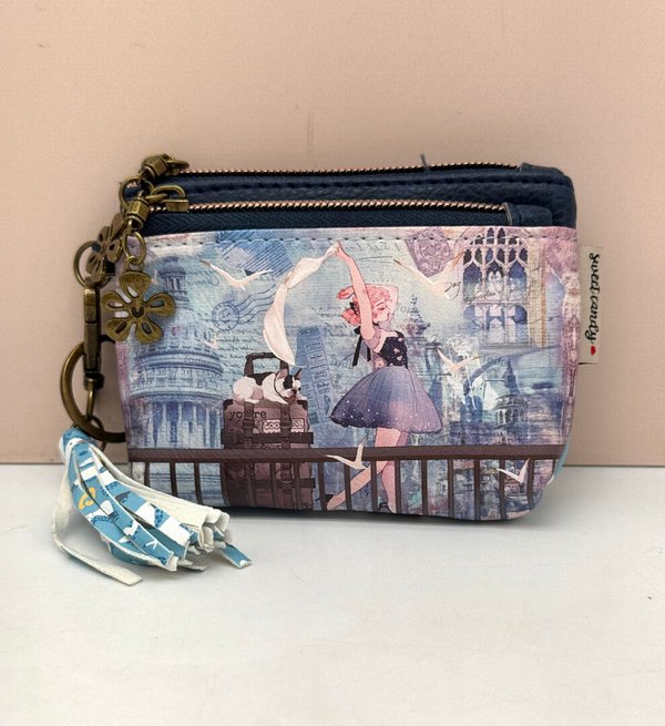 Monedero Tres Cremalleras Sweet Candy Azul