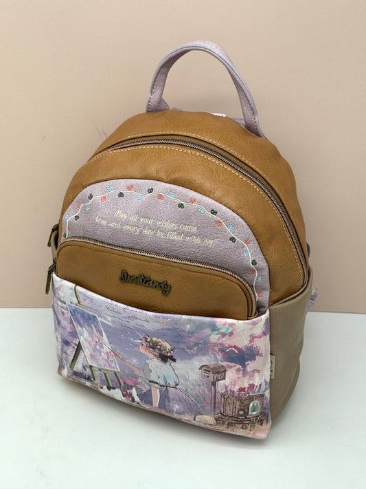 Mochila Bordada Sweet Candy Lila