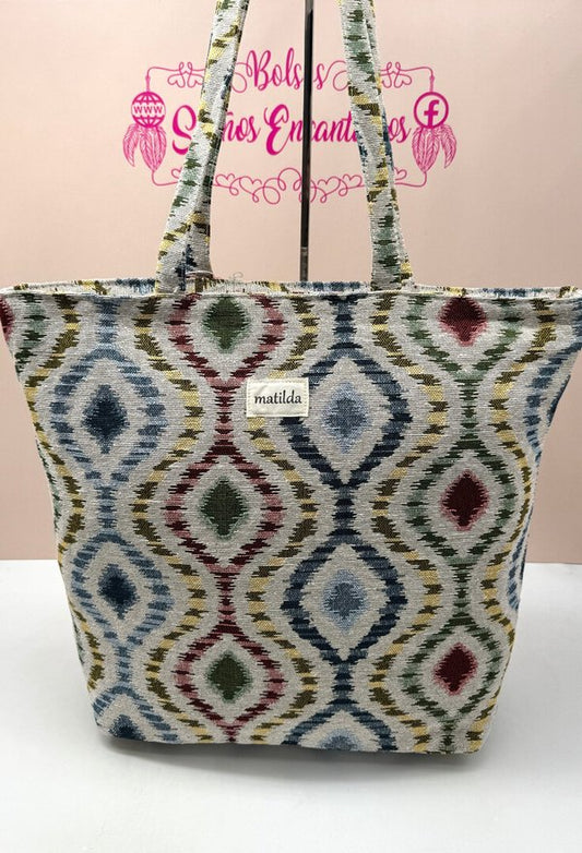 Bolsa Totebag Grande Print Gotas La Matilda
