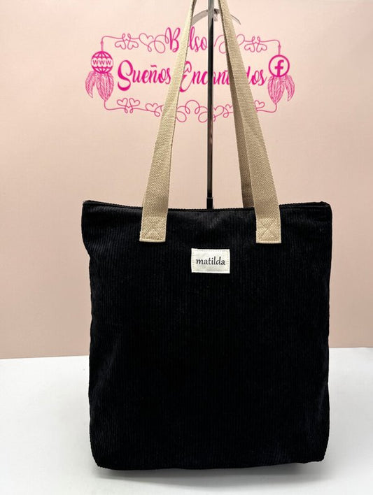 Bolso Tote Bag Negro la Matilda