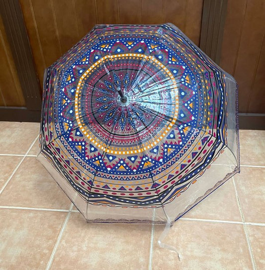 Paraguas Transparente Tipo Seta Colores