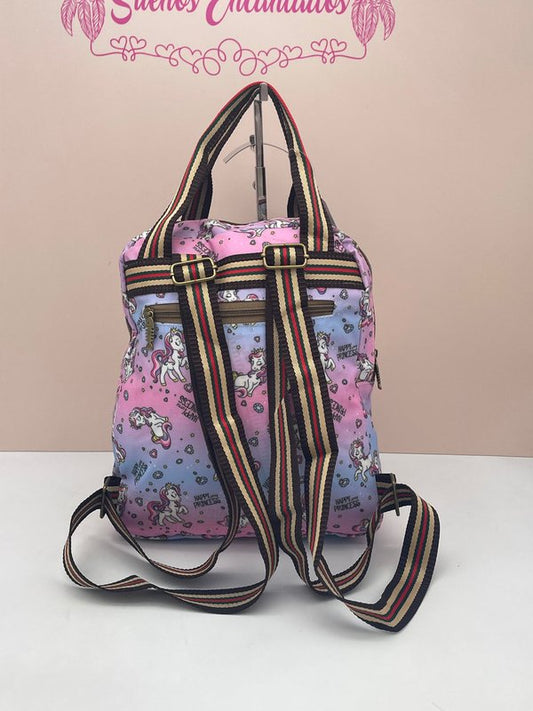 Mochila Impermeable Antirrobo Estampado Unicornio