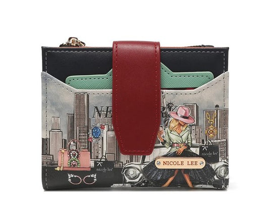Cartera Doble Compacta de Moda con Bloqueo RFID Nicole Lee