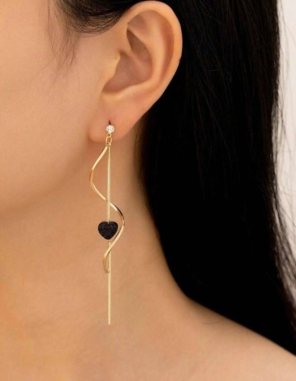Pendientes Largos Corazón