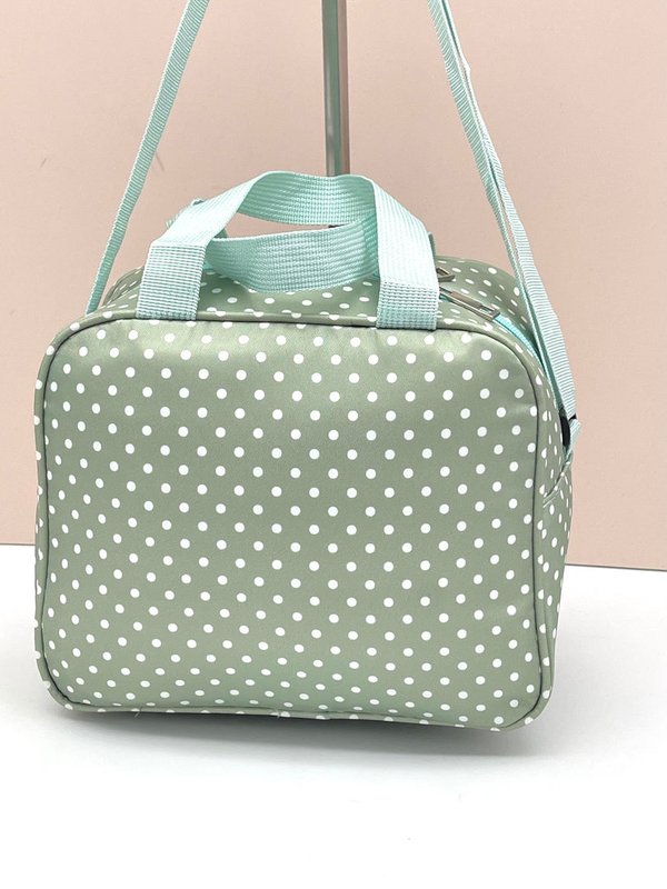 Nevera Termina Verde con Lunares Blancos