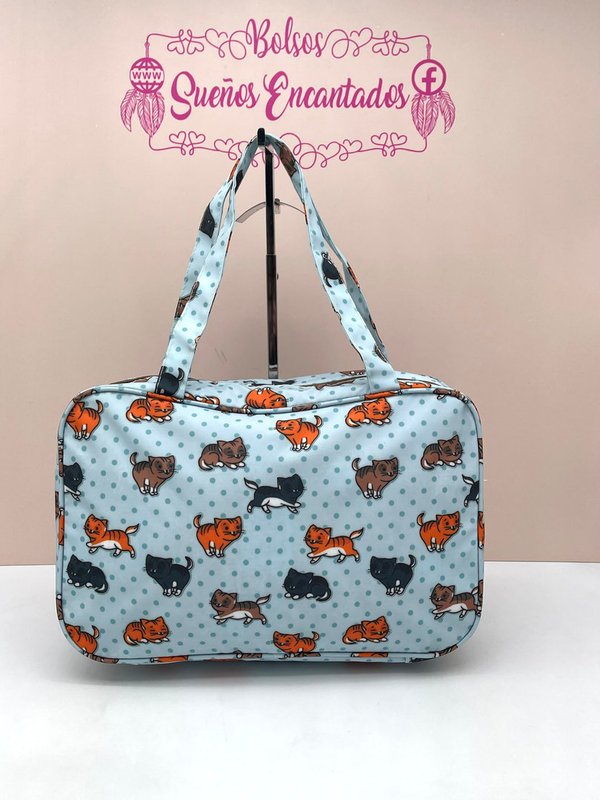 Bolsa de Viaje / Macuto Impermeable Sweet Candy Estampado Gatitos