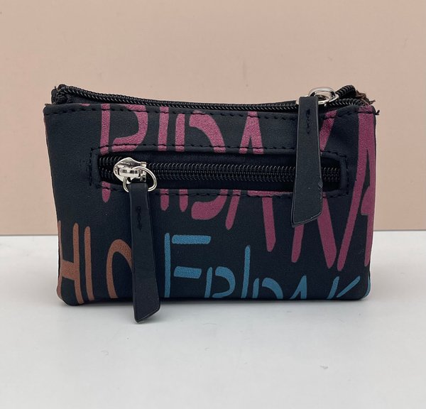 Monedero Graffiti Tres Cremalleras (Letras Bordadas)