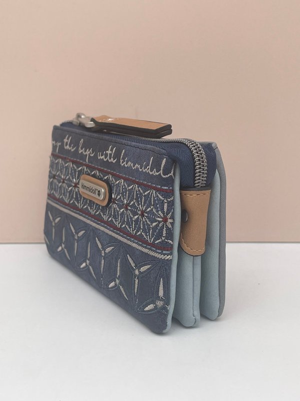 Monedero Bordado Triple Compartimento Kimmidoll