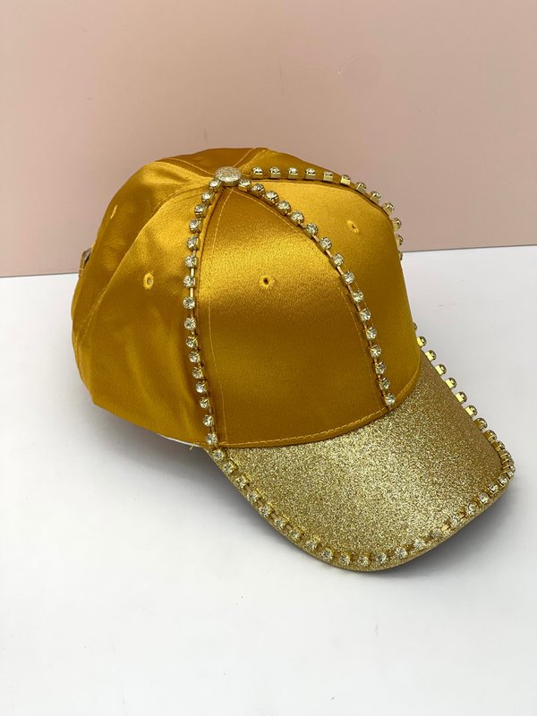 Gorra Dorada con Brillantes (Marca Gloko)