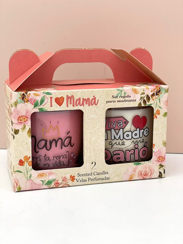 Kit de Velas Perfumadas Frase Mamá