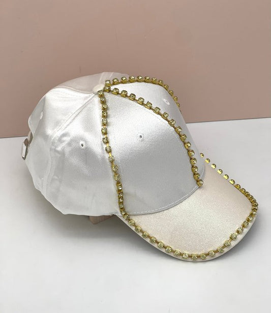 Gorra Blanca con Brillantes (Marca Gloko)
