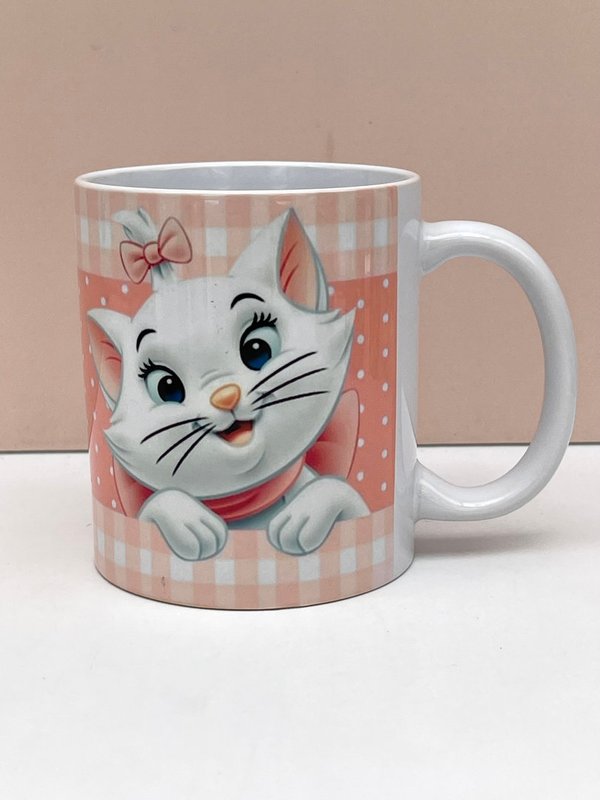 Taza Gatita Fondo Salmón