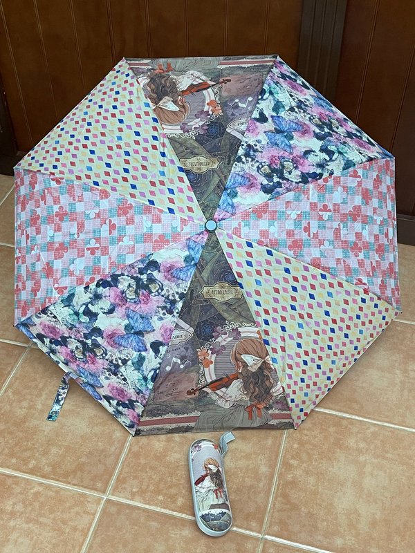 Paraguas Sweet Candy con Funda Antigoteo Colección Raibow Dream (Violin)