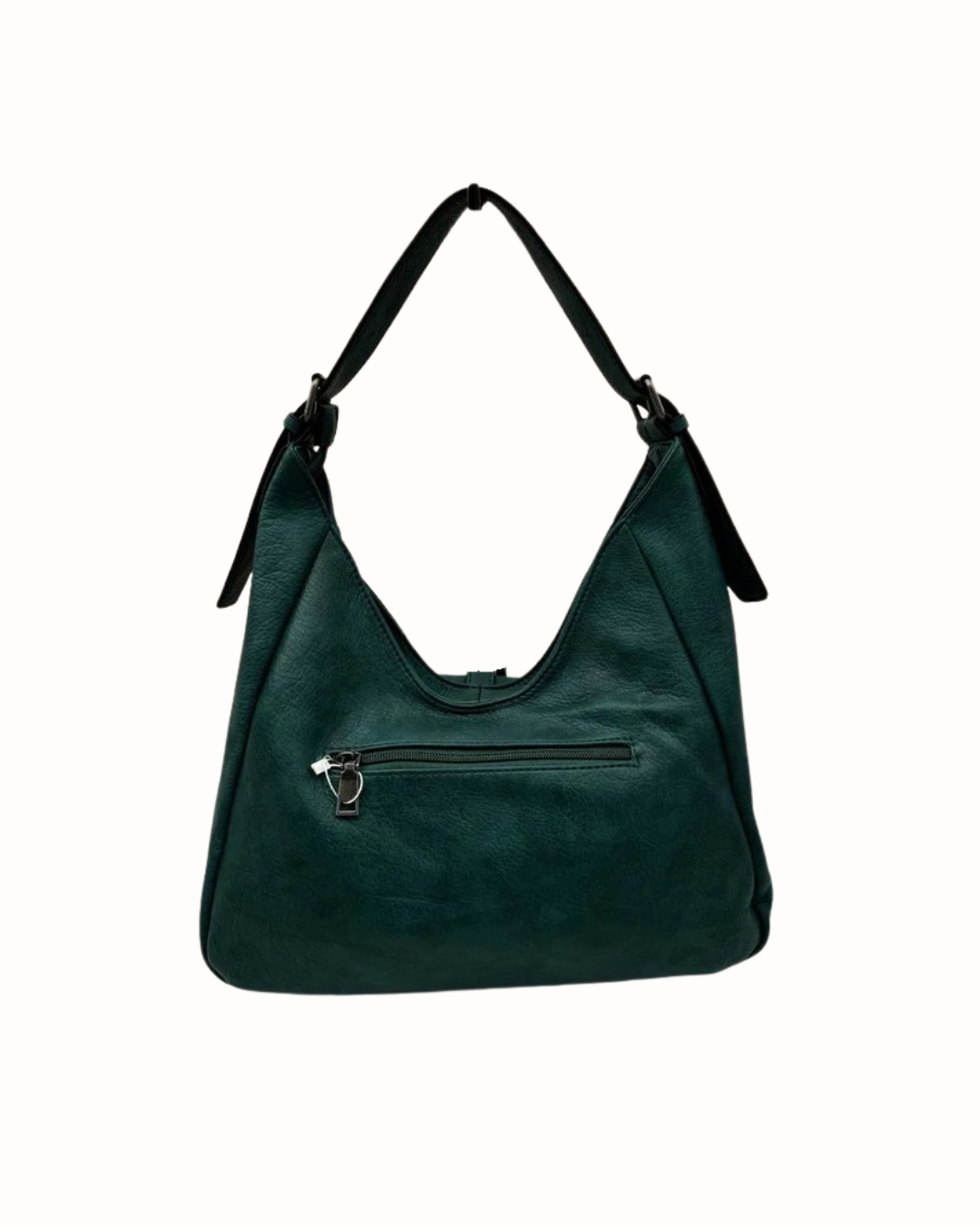 Bolso Hobo Verde de Piel con Asa de Hombro y Bandolera