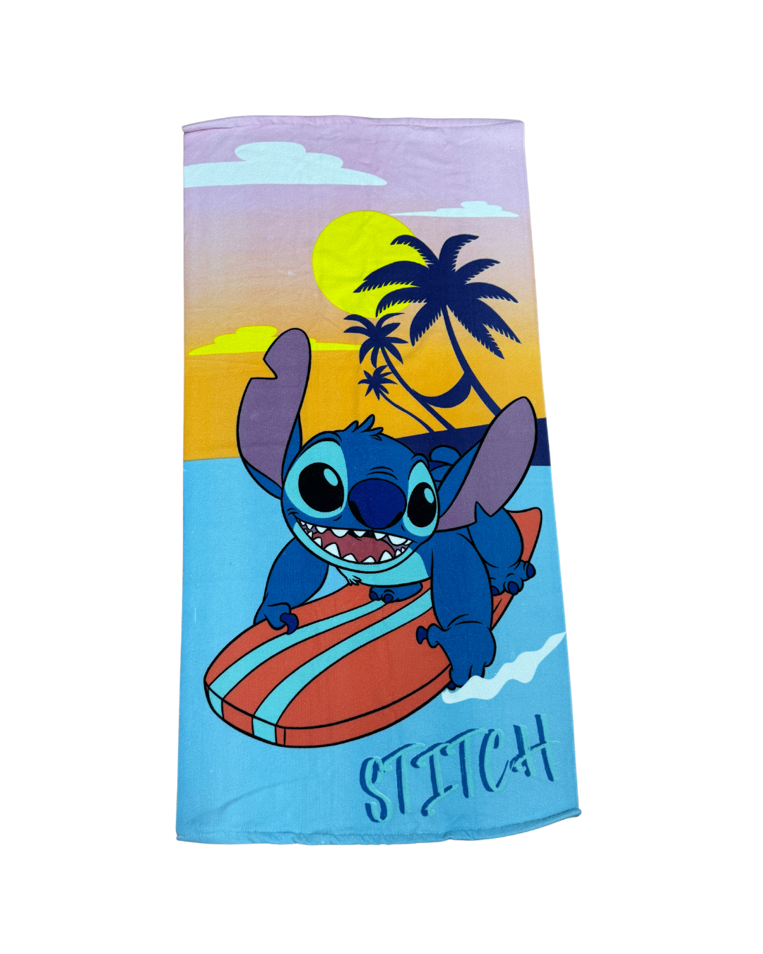 Toalla de Playa Stitch "Surf's Up" - Microfibra Ultra Absorbente