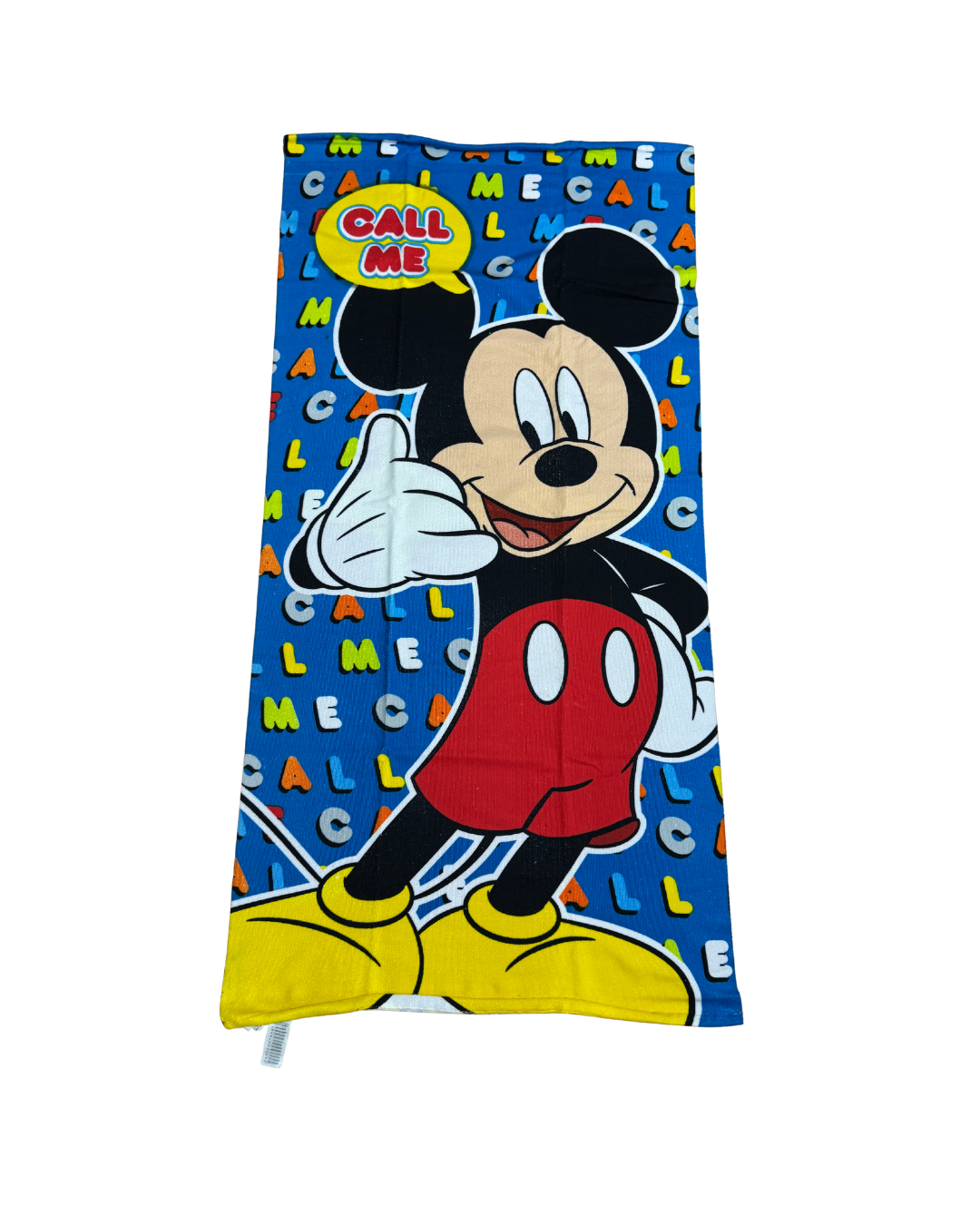 Toalla de Playa Mickey Mouse "Call Me" – Microfibra Premium 100% Poliéster
