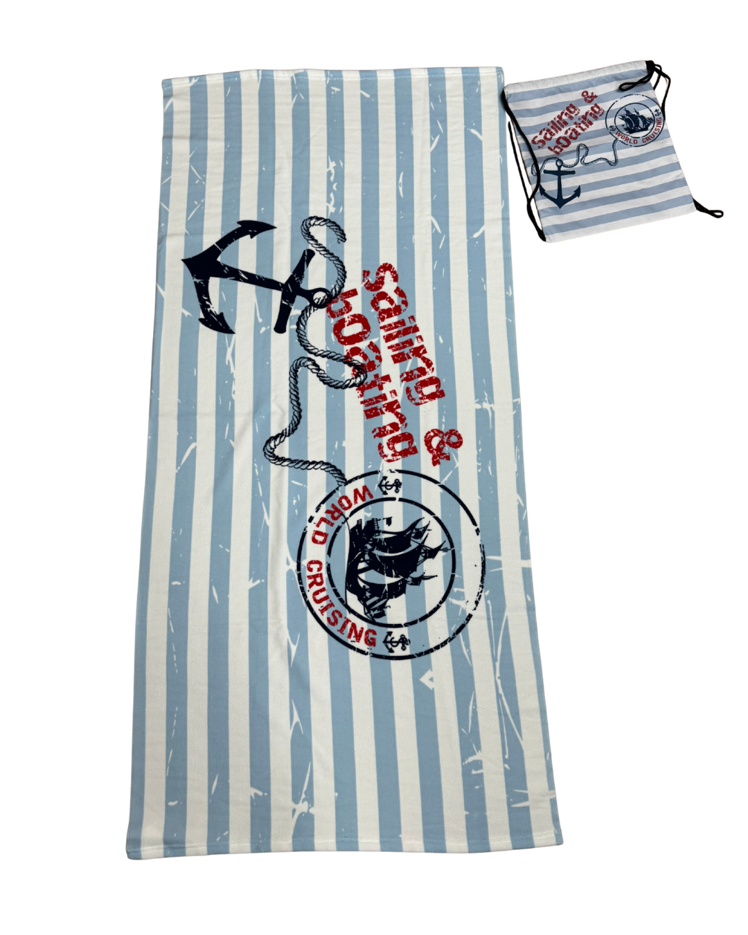 Kit Mochila de Saco Niño con Toalla de Marinero