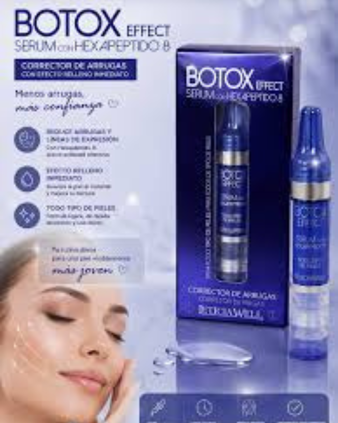 Sérum Corrector de Arrugas Leticia Well Botox Effect con Hexapéptido-8 (Efecto Tensor)