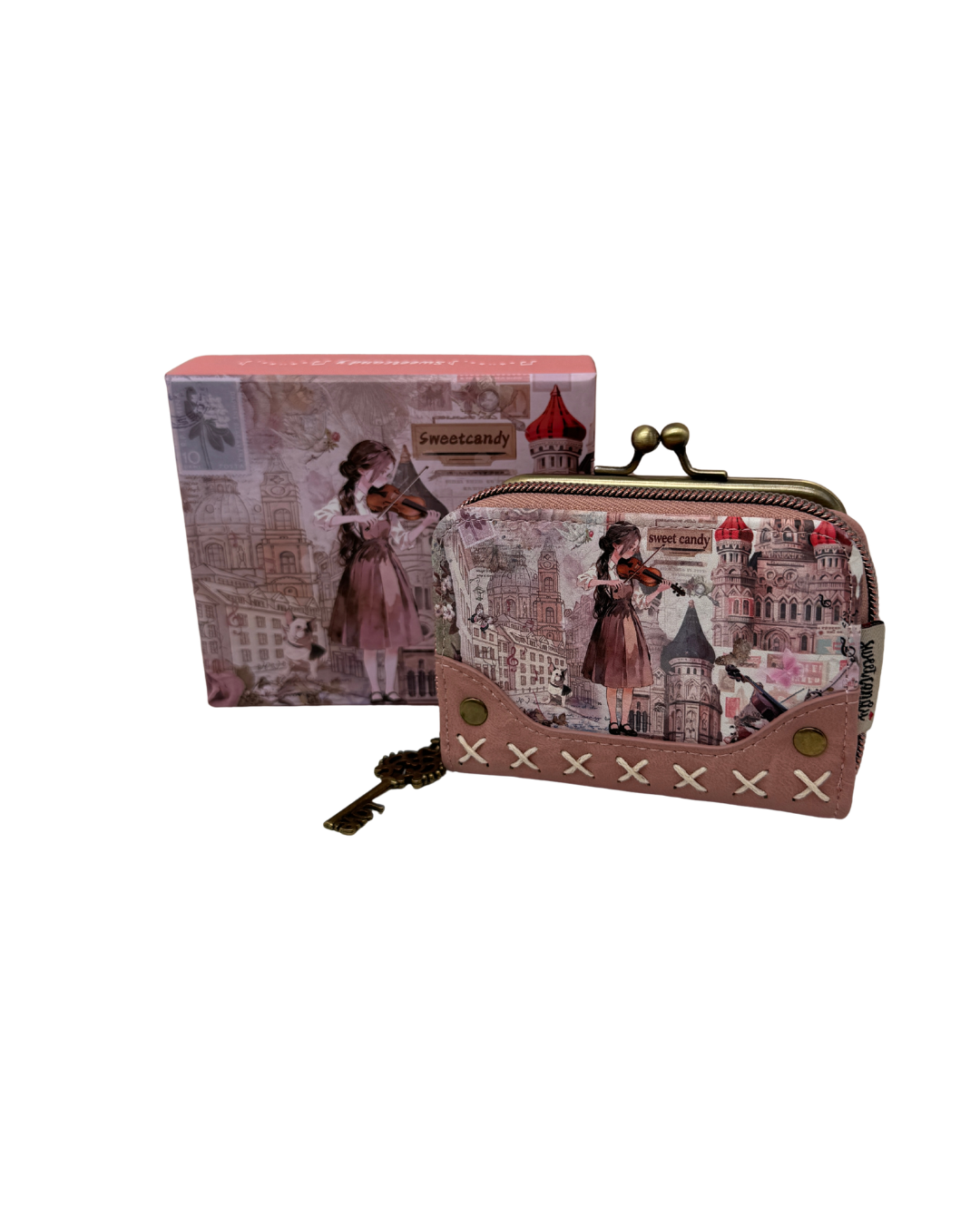 Cartera Sweet Candy Vintage Violinista Rosa