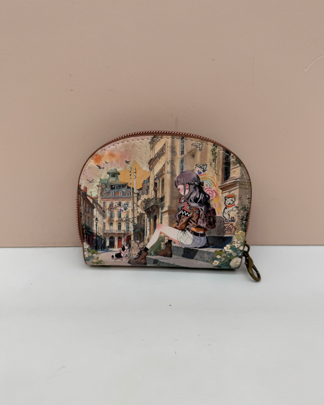 Tarjetero Monedero Sweet Candy Chica Urbana con Cremallera