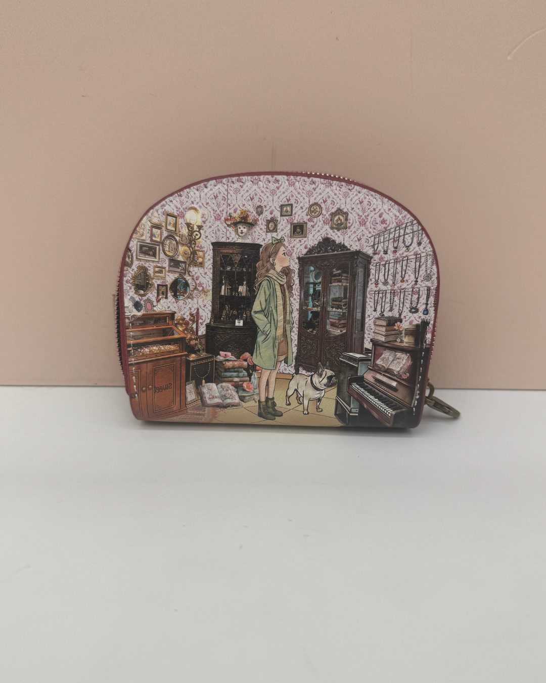 Tarjetero Monedero Sweet Candy Tienda Vintage con Cremallera