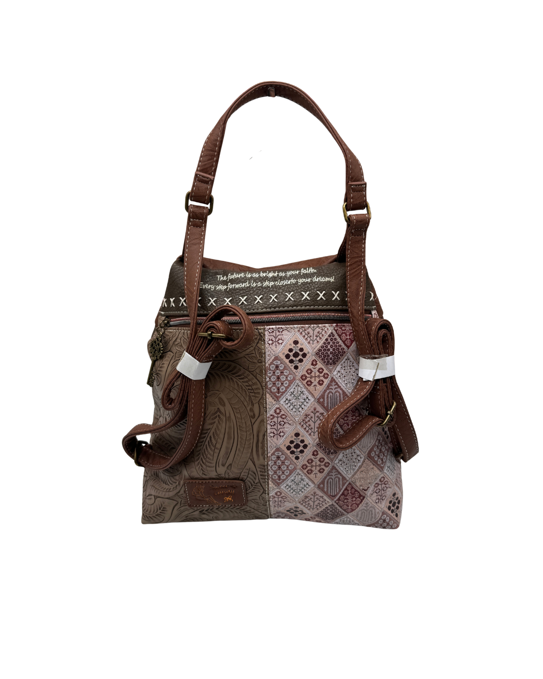 Mochila Sweet Candy Mujer Marrón – Estampado Chica Urbana