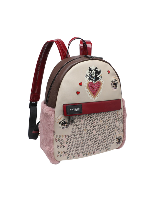 Mochila Pepe Moll Mujer Corazones y Pelo Rosa