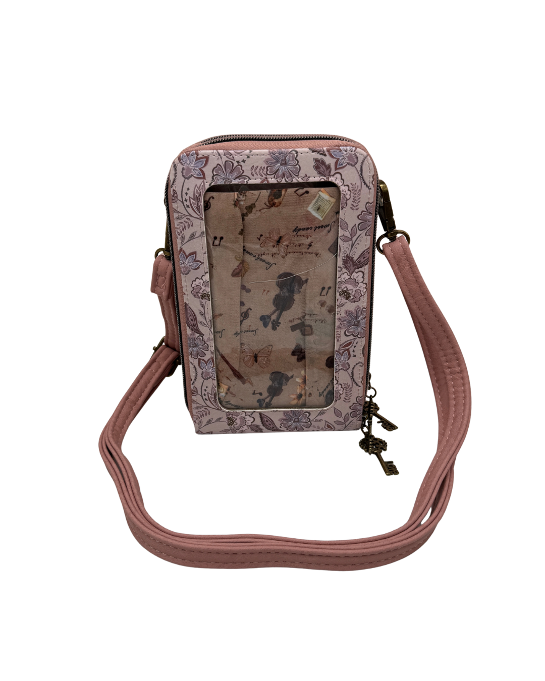 Bolso Bandolera Sweet Candy Rosa con Estampado Violinista