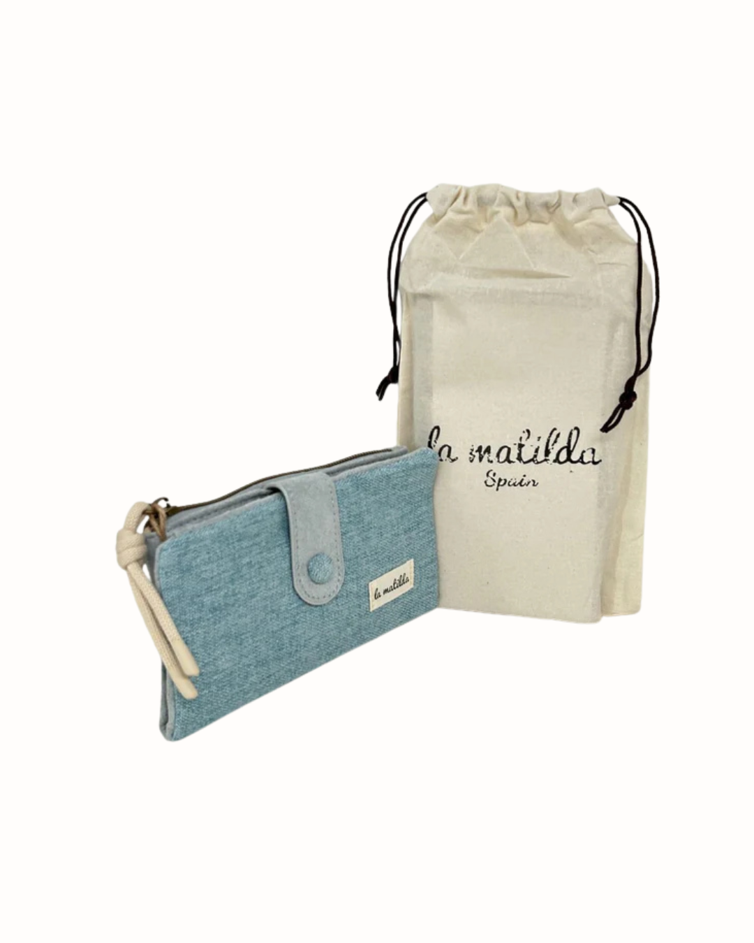 Cartera Grande La Matilda Unicolor Aguamarina
