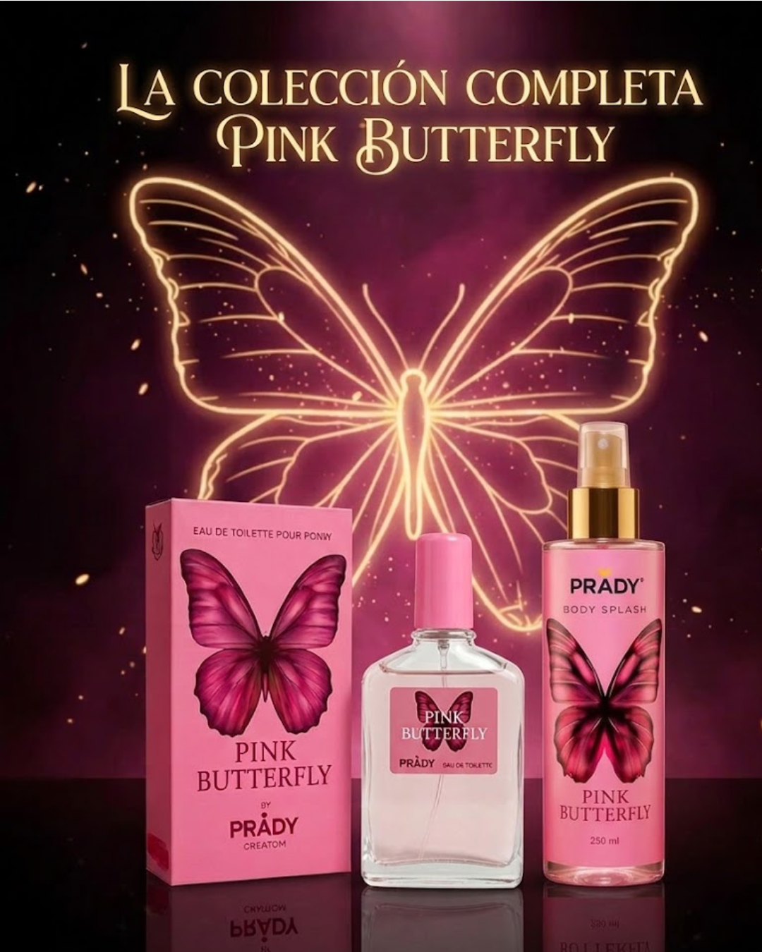 Perfume Pink Butterfly by Prady 90ml - Inspiración Olfativa de Alta Gama para Mujer