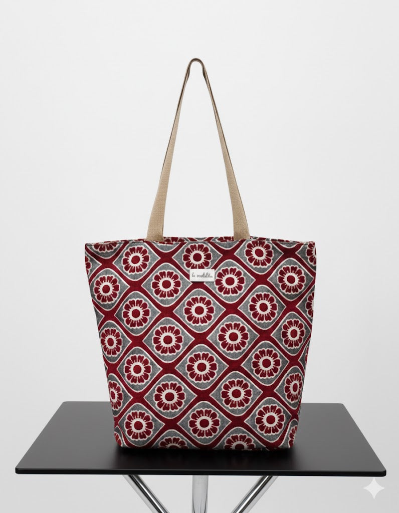 Bolso Tote Bag La Matilda Flores Rojas