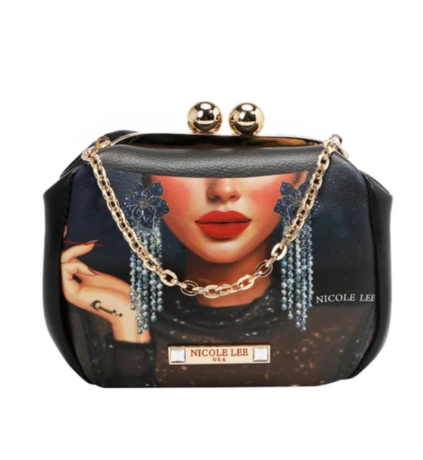 Mini Bolso Cruzado con Cierre Kiss Lock (Samantha la Belleza) Nicole Lee