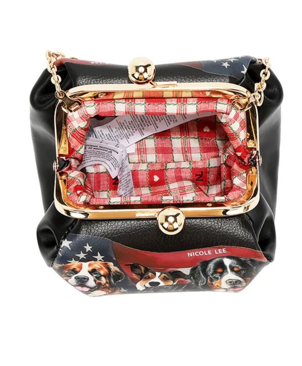 Mini Bolso Cruzado con Cierre Kiss Lock (Samantha la Belleza) Nicole Lee