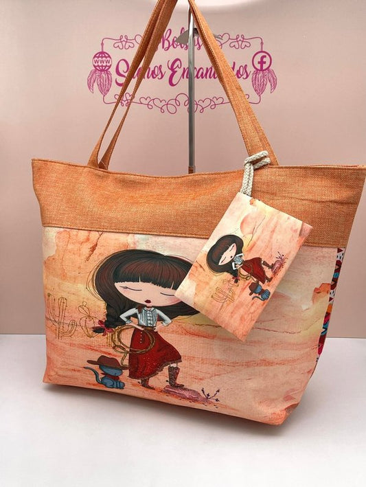 Bolso de Playa con Monedero a Juego Country