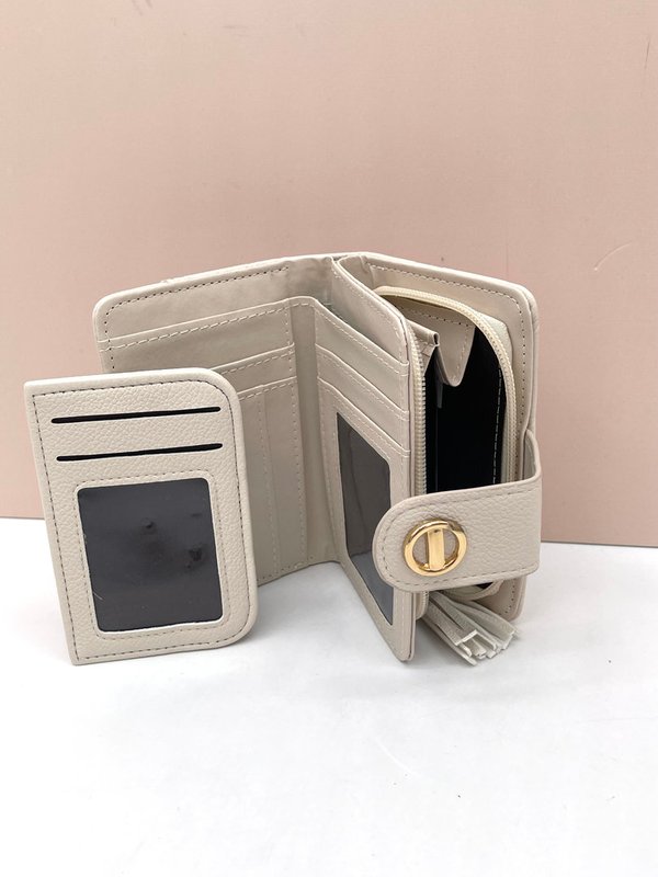 Cartera Beige Tarjetero Extraible