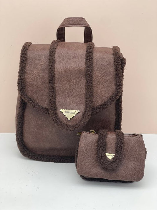 Kit Mochila Privata / Monedero Borreguito