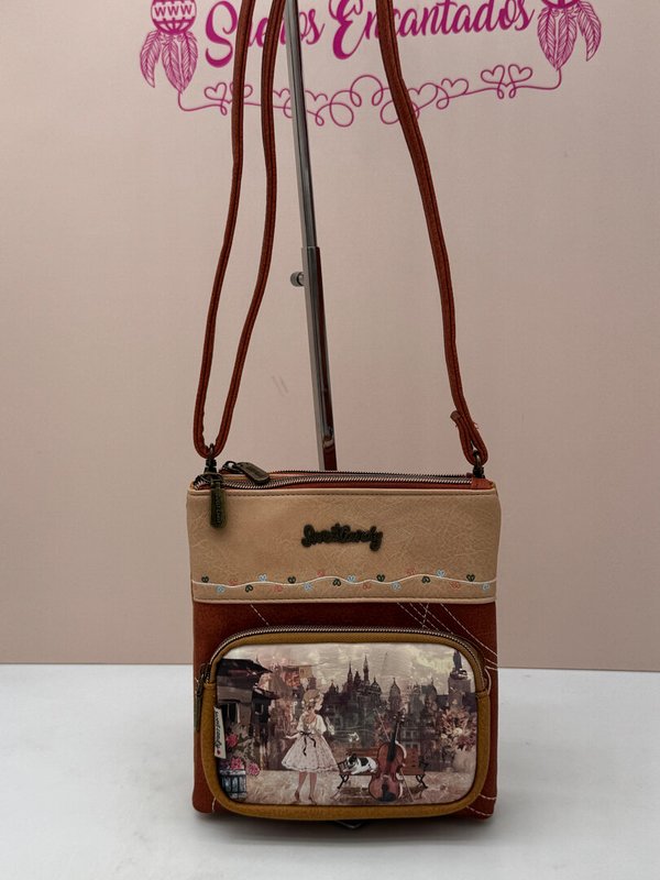 Bandolera 3 Compartimentos Sweet Candy Marrón