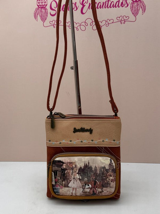 Bandolera 3 Compartimentos Sweet Candy Marrón