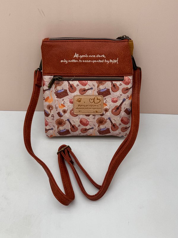 Bandolera 3 Compartimentos Sweet Candy Marrón