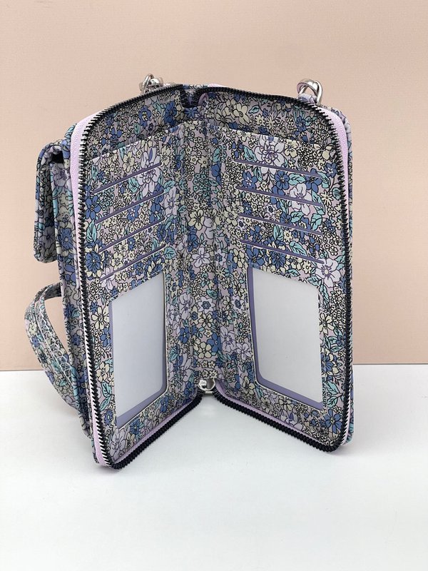 Bolso Cuelga Móvil Impermeable Sweet Candy Estampado Floral (Tonos Azules)