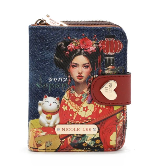 Cartera Plegable Corazon de Denim (Akiko la Belleza) Nicole Lee