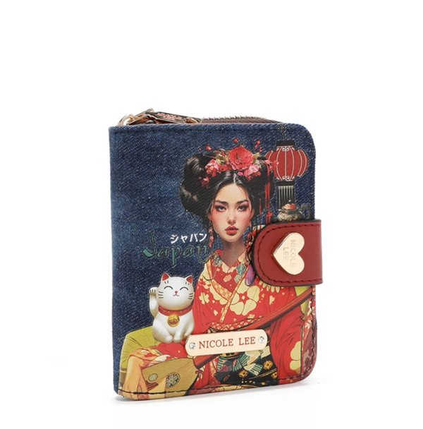 Cartera Plegable Corazon de Denim (Akiko la Belleza) Nicole Lee