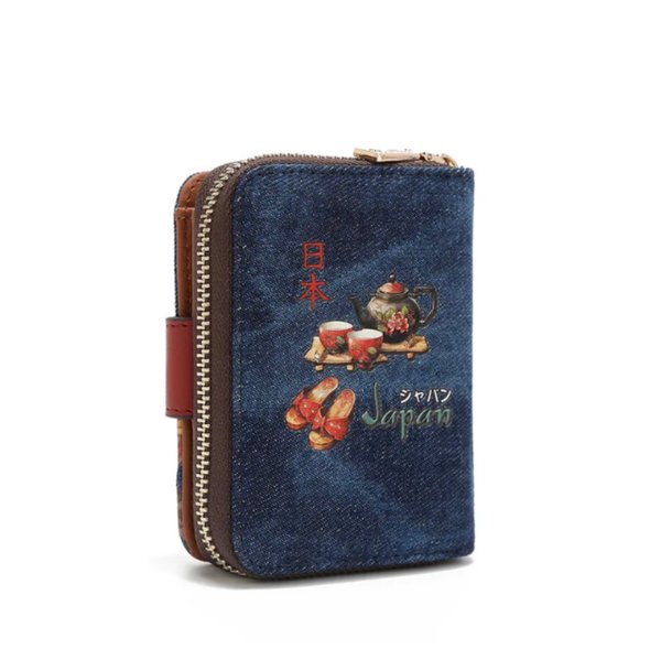 Cartera Plegable Corazon de Denim (Akiko la Belleza) Nicole Lee