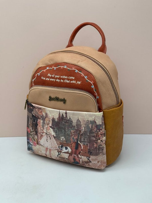 Mochila Bordada Sweet Candy Marrón